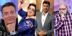 Léo Dias, Mamma Bruschetta, Júlio Rocha e Leão Lobo (Montagem: TV Foco)
