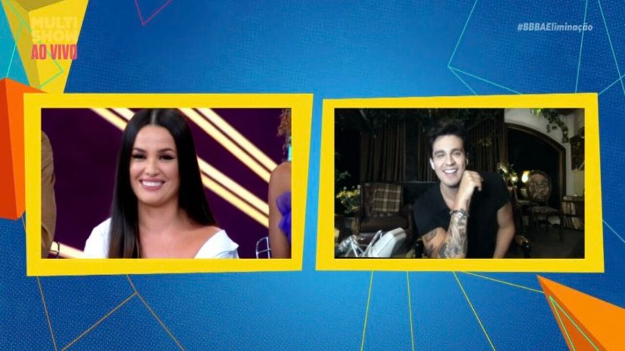 Juliette e Luan Santana conversaram no "Eliminação" (Foto: Reprodução/Multishow)