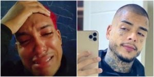 MC Brinquedo surgiu aos prantos após morte de MC Kevin ser anunciada - Foto: Montagem