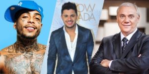 Mc Kevin, Cristiano Araújo e Marcelo Rezende (Montagem: TV Foco)