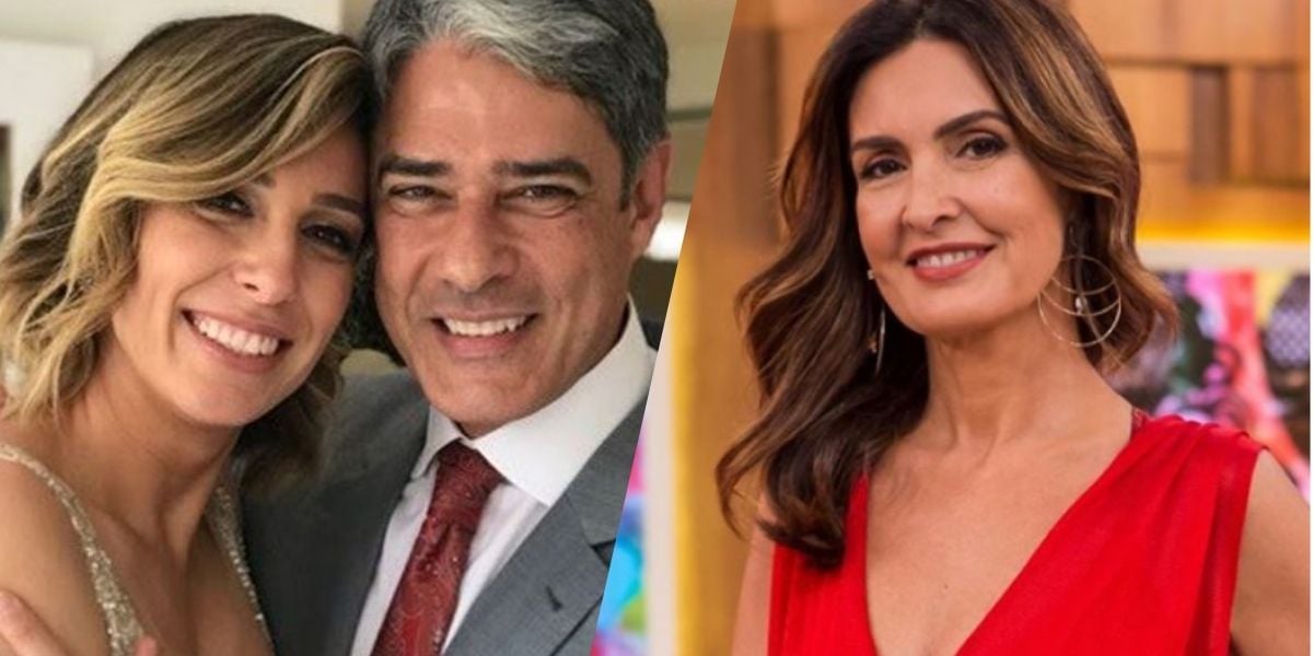 Natasha Dantas, William Bonner e Fátima Bernardes (Montagem: TV Foco)