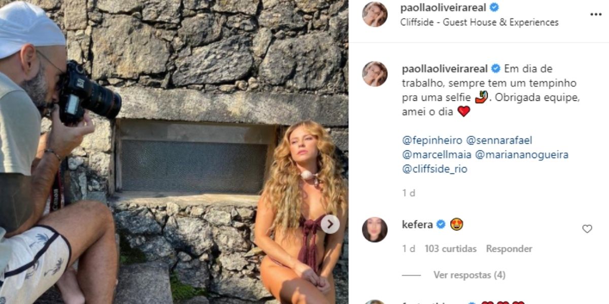Paolla Oliveira arranca a calcinha, abaixa as calças escancarando marquinha e escandaliza: "Me faz transpirar" Paolla Oliveira arranca a calcinha, abaixa as calças escancarando marquinha e escandaliza: "Me faz transpirar"