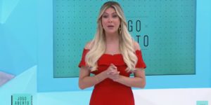 Renata Fan se emocionou com a volta de Chico Garcia ao Jogo Aberto (Foto: Reprodução)