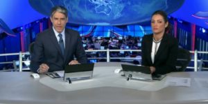 William Bonner e Patrícia Poeta trabalharam juntos por dois anos (Foto: Reprodução/TV Globo)