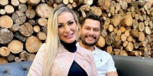 Andressa Urach ao lado do ex-marido, Thiago Lopes (Foto: Reprodução)