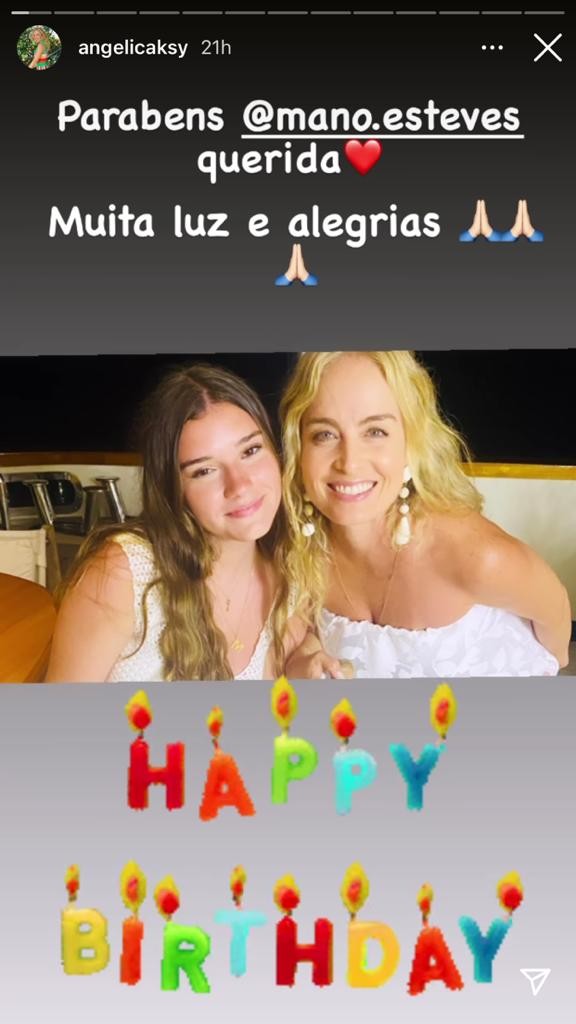 Angélica compartilha clique com namorada de Joaquim (Reprodução) Angélica compartilha clique com namorada de Joaquim (Reprodução)