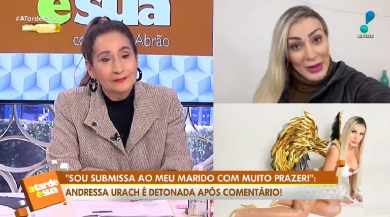 Sonia Abrão recebe vídeo exclusivo de Andressa Urach em seu programa na RedeTV! (Reprodução) Sonia Abrão recebe vídeo exclusivo de Andressa Urach em seu programa na RedeTV! (Reprodução)
