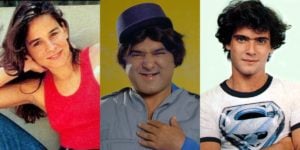 Cláudia Magno, Zacarias e Lauro Corona (Foto: Reprodução/TV Globo/Memória Globo)