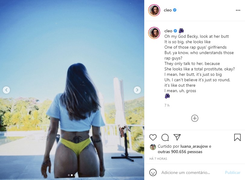 Post de Cleo no Instagram (Foto: Reprodução)