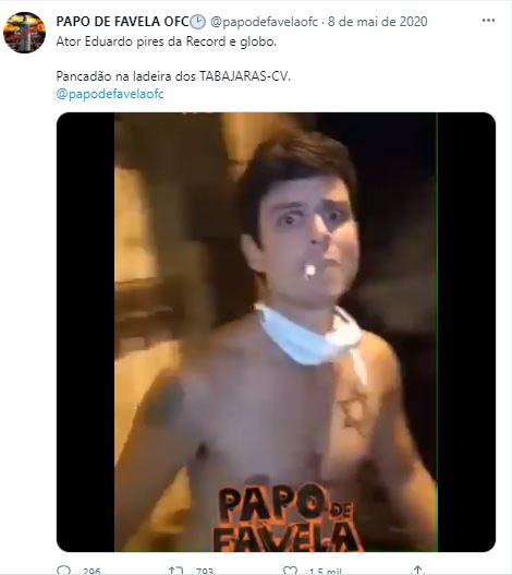 Eduardo Pires em boca de fumo (Foto: Reprodução/Twitter)