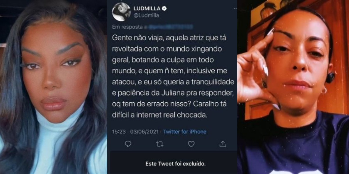 Ludmilla atacou Samantha Schmütz (Foto: Reprodução/Instagram/Twitter) Ludmilla atacou Samantha Schmütz (Foto: Reprodução/Instagram/Twitter)