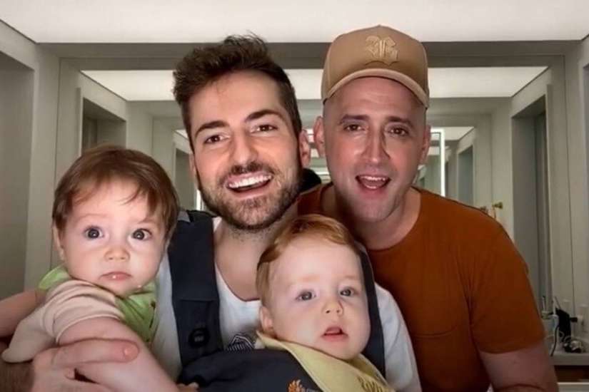 Thales, Paulo Gustavo (Minha mãe é uma peça) e os filhos do casal - Foto: Reprodução