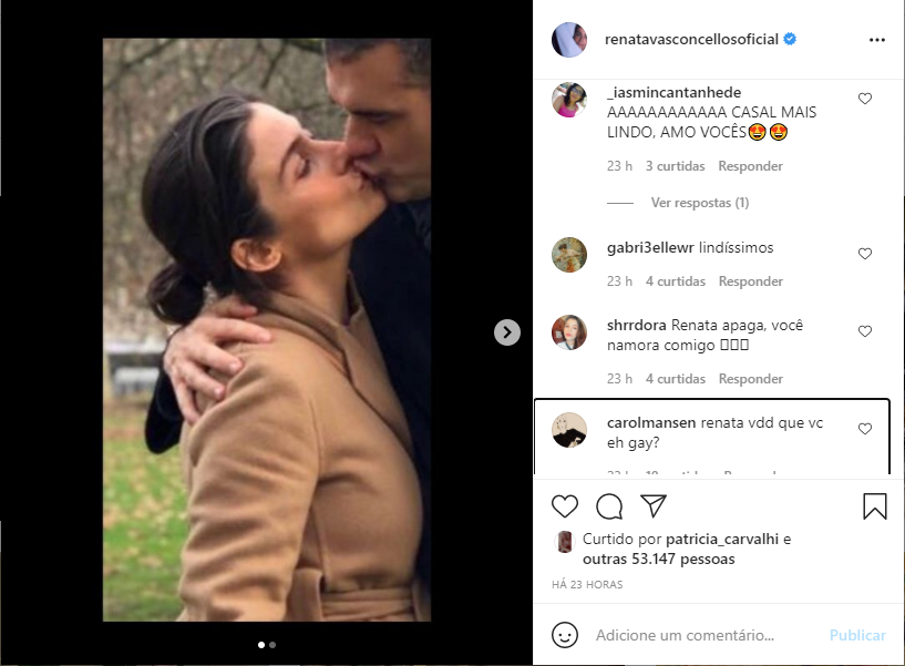 Renata Vasconcellos se declara ao marido em data especial (Foto: Reprodução)