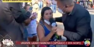 Mulher arranca microfone de repórter do SBT e expõe segredo sobre Lázaro que a polícia escondeu: “20 dias”