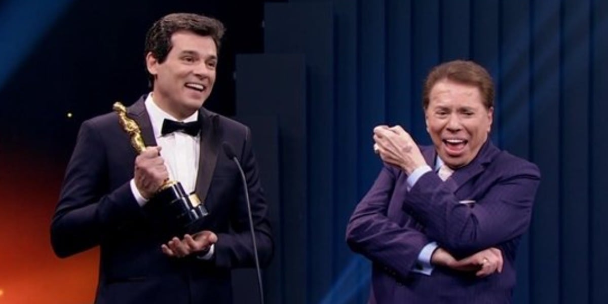 Celso Portiolli e Silvio Santos (Foto: Divulgação/SBT)
