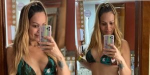 Solange Almeida surge só de biquíni e dispensa filtros (Foto: Reprodução)