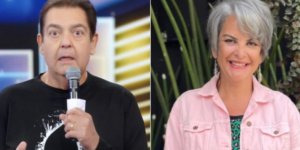 Faustão e Leonor Corrêa vivem guerra na TV (Reprodução)