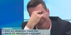Apresentador do Balanço Geral não segurou a emoção (Foto: Reprodução)