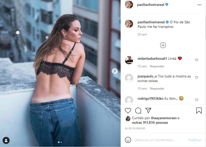 Paolla Oliveira apareceu sem calcinha e fez os marmanjos delirarem (Imagem: Reprodução) Paolla Oliveira apareceu sem calcinha e fez os marmanjos delirarem (Imagem: Reprodução)