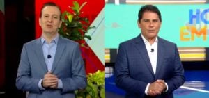 Celso Zucatelli e César Filho dividiram a apresentação do Hoje Em Dia (Foto: Montagem/TV Foco)