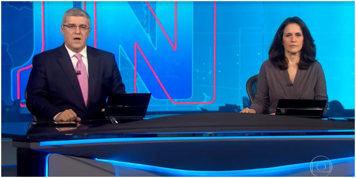 Jornal Nacional com bomba de Ana Luiza Guimarães - Foto: Reprodução