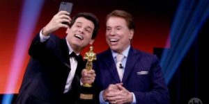 Celso Portiolli e Silvio Santos (Foto: Reprodução)