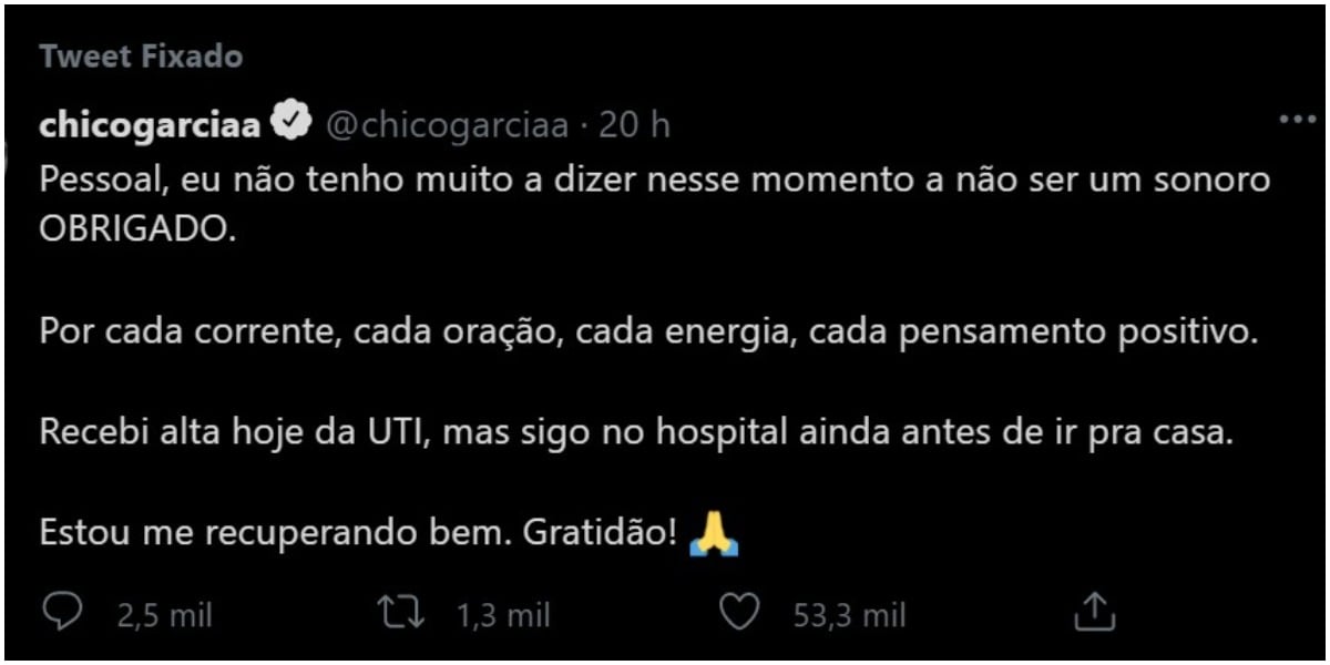 Chico Garcia no Twitter