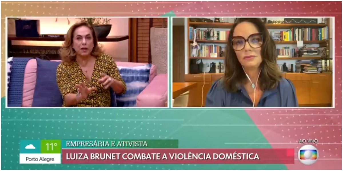 Cissa Guimarães e Luiza Brunet comentaram sobre o caso envolvendo Pamella Holanda, agredida pelo ex-marido, o DJ Ivis (Foto: Reprodução/ TV Globo)