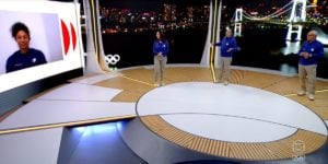 Comentisra da Globo, Cristiane, foi o assunto nas redes socias após xingar e aparecer vomitada pelo filho (Foto: Reprodução)