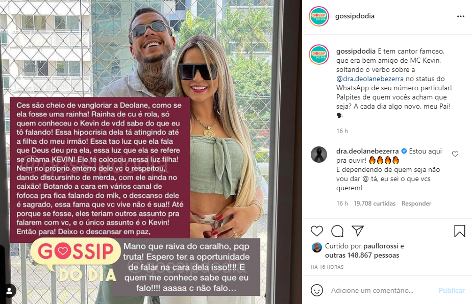 Amigo de MC Kevin detonou a advogada criminalista (Foto: Reprodução/ Instagram)