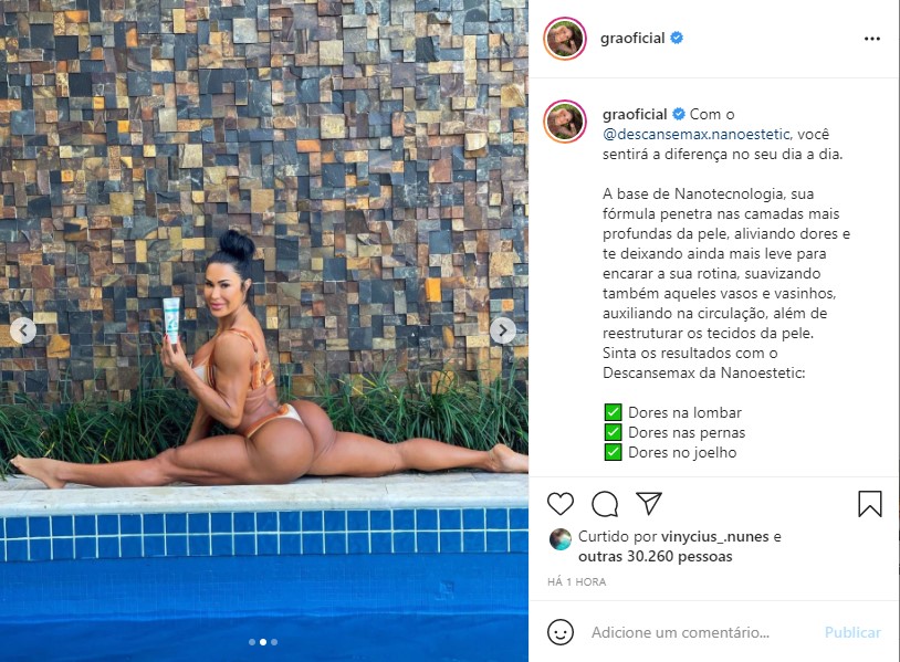 Gracyanne Barbosa abre às pernas e sensualiza (Foto: Reprodução) Gracyanne Barbosa abre às pernas e sensualiza (Foto: Reprodução)