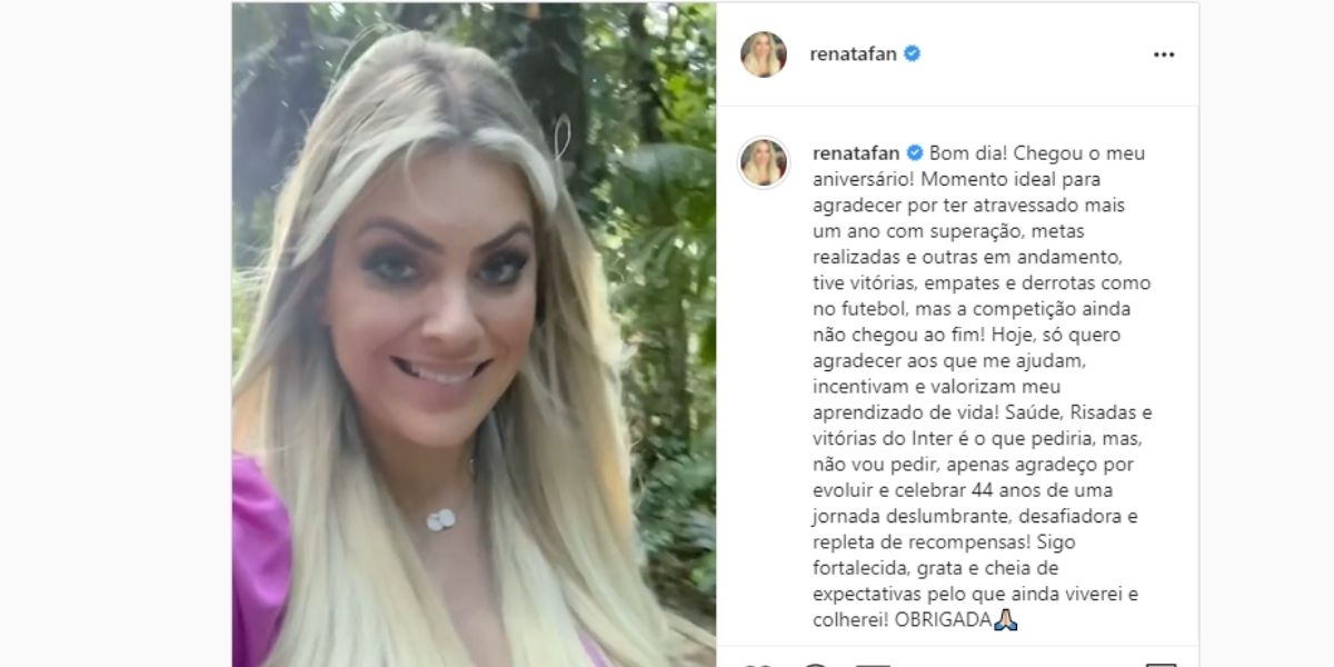"Chegou ao fim", Renata Fan se despede em anúncio oficial e confirma nova fase, após quebra-pau com Denílson "Chegou ao fim", Renata Fan se despede em anúncio oficial e confirma nova fase, após quebra-pau com Denílson