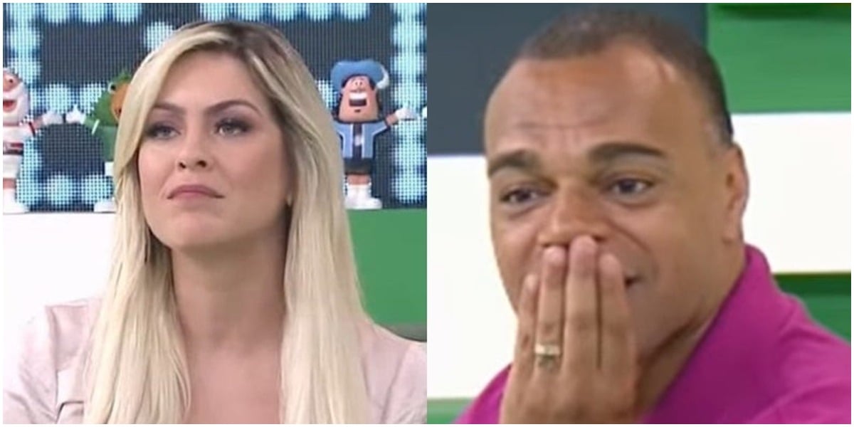 Renata Fan e Denílson no Jogo Aberto (Foto: Reprodução)