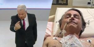 Sikêra Jr. suplicou para que Bolsonaro saísse do hospital (Montagem: TV Foco)