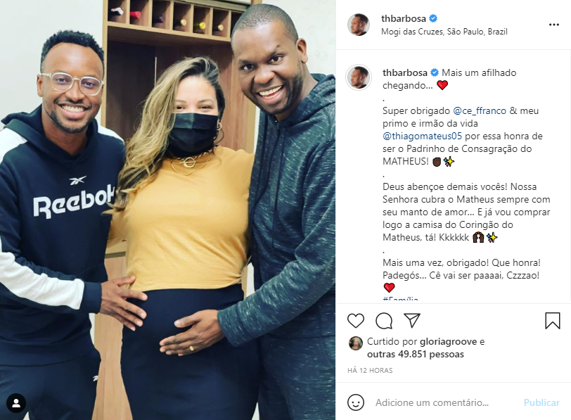 Thiaguinho anuncia chegada de bebê na família (Foto: Reprodução/Instagram) Thiaguinho anuncia chegada de bebê na família (Foto: Reprodução/Instagram)