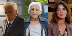 Walmor Chagas, Flávio Migliaccio e Heloísa Faissol (Foto: Reprodução/Record/TV Globo)