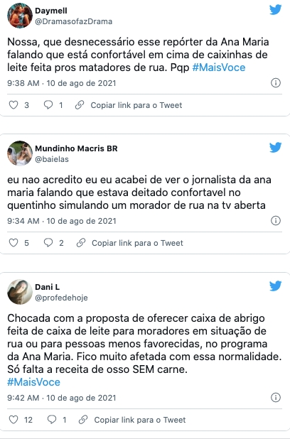 Repórter de Ana Maria é criticado por reportagem (Reprodução) Repórter de Ana Maria é criticado por reportagem (Reprodução)