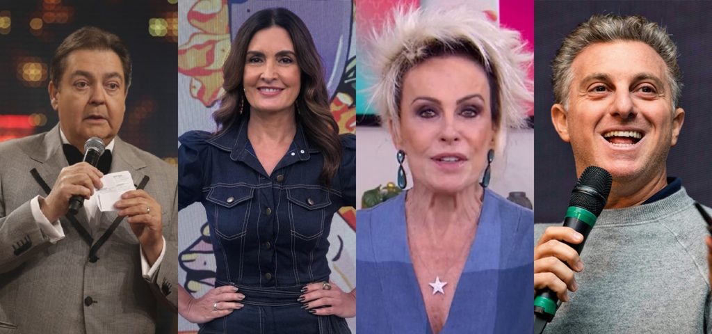 Faustão, Fátima Bernardes, Ana Maria Braga e Luciano Huc Faustão, Fátima Bernardes, Ana Maria Braga e Luciano Huc