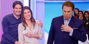 Rebeca Abravanel, Alexandre Pato e Silvio Santos  (Foto: Reprodução)