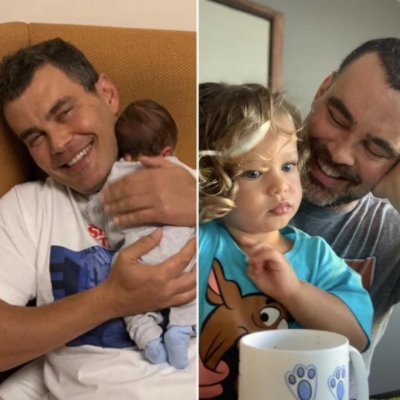 Carmo Dalla Vecchia e o filho Pedro - Reprodução
