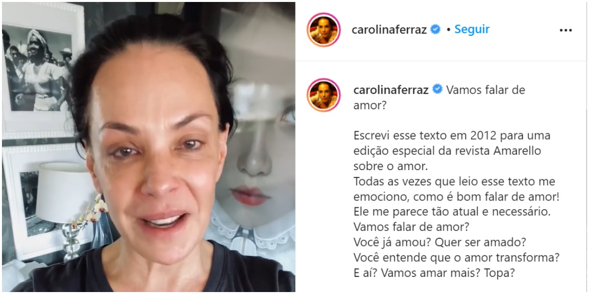 Carolina Ferraz surge aos prantos - Foto: Reprodução