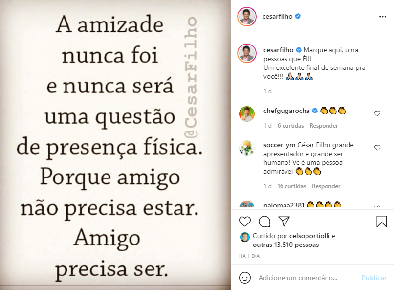 César Filho mandou um recado reflexivo em suas redes sociais César Filho mandou um recado reflexivo em suas redes sociais