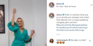 Após ter demissão anunciada por Silvio Santos, Eliana comemora fim e confirma nova fase: "Eu tô pronta" Após ter demissão anunciada por Silvio Santos, Eliana comemora fim e confirma nova fase: "Eu tô pronta"