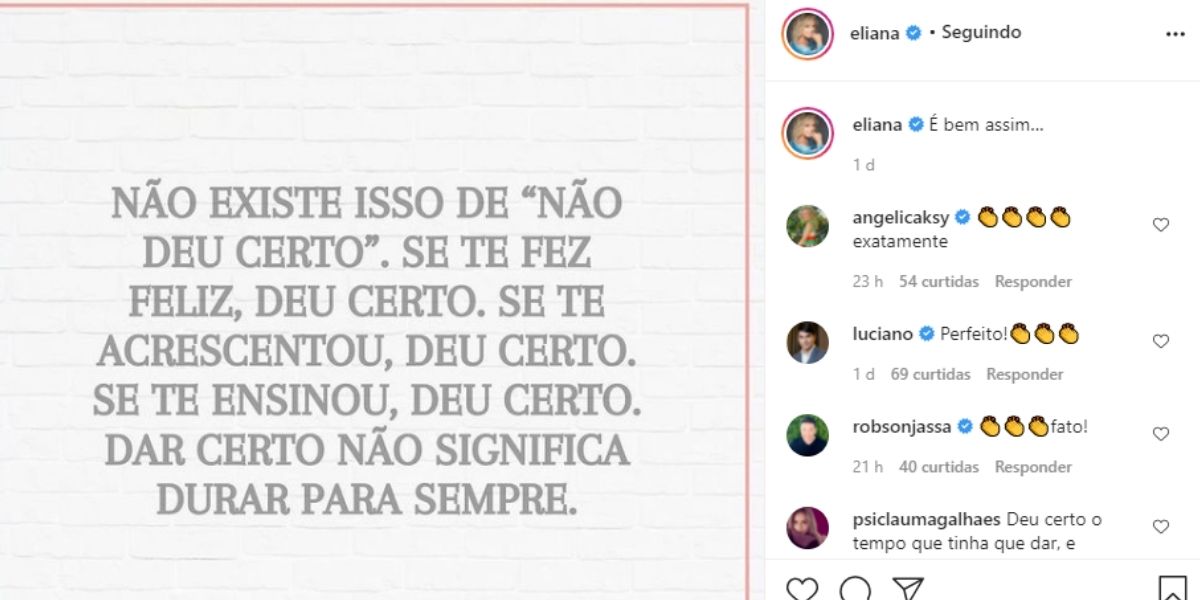 "Não deu certo", Eliana entrega desfecho após expor saída do SBT e confirma: "Eu precisei" "Não deu certo", Eliana entrega desfecho após expor saída do SBT e confirma: "Eu precisei"