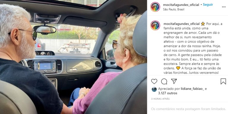 Glória Menezes dar às caras pela primeira vez após morte de Tarcísio Meira (Foto: Reprodução)