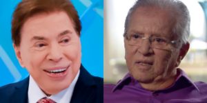 Silvio Santos e Carlos Alberto de Nóbrega (Foto: Reprodução/SBT)