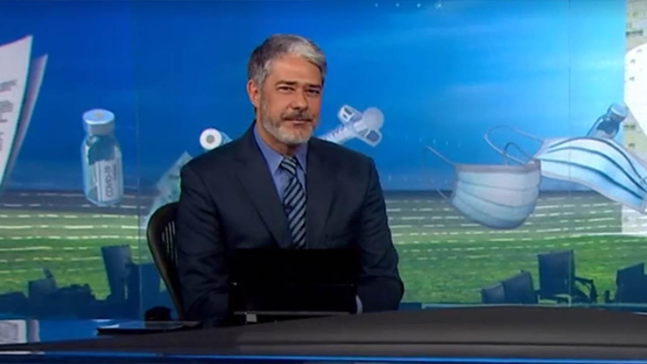 William Bonner no comando do Jornal Nacional (Foto: Reprodução/TV Globo)