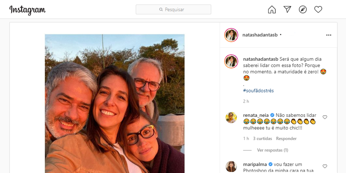 William Bonner, Natasha Dantas, Renata Vasconcellos e Carlos Henrique Schroder (Foto: Reprodução/ Instagram)