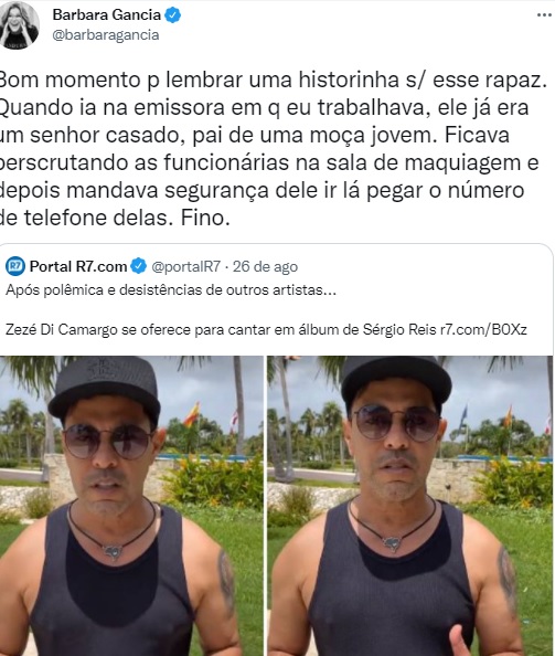 Jornalista da Globo expõe Zezé