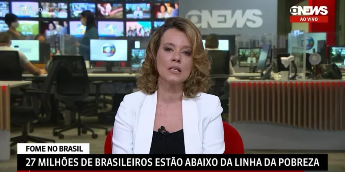 Natuza Nery, jornalista da Globo News, mandou recado ao vivo (Foto: Reprodução)